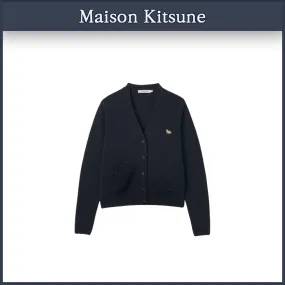 Maison Kitsune Cardigans - Street Style Logo Collection