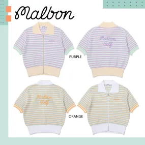 Stripes Short Sleeves Cardigans at Malbon Golf