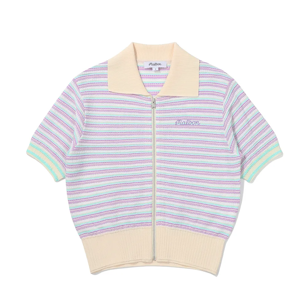 Stripes Short Sleeves Cardigans at Malbon Golf