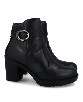 Imac Medium Heel Ankle Boots with Side Buckle 655150