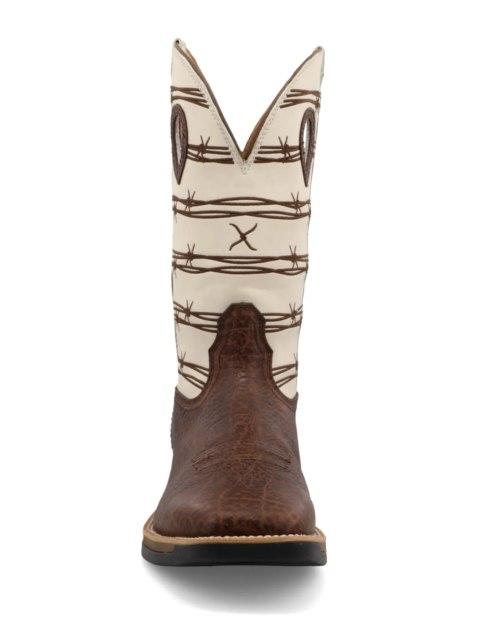 Men's 12-inch Tech X Twisted X Brown Elephant Print Western Cowboy Boot