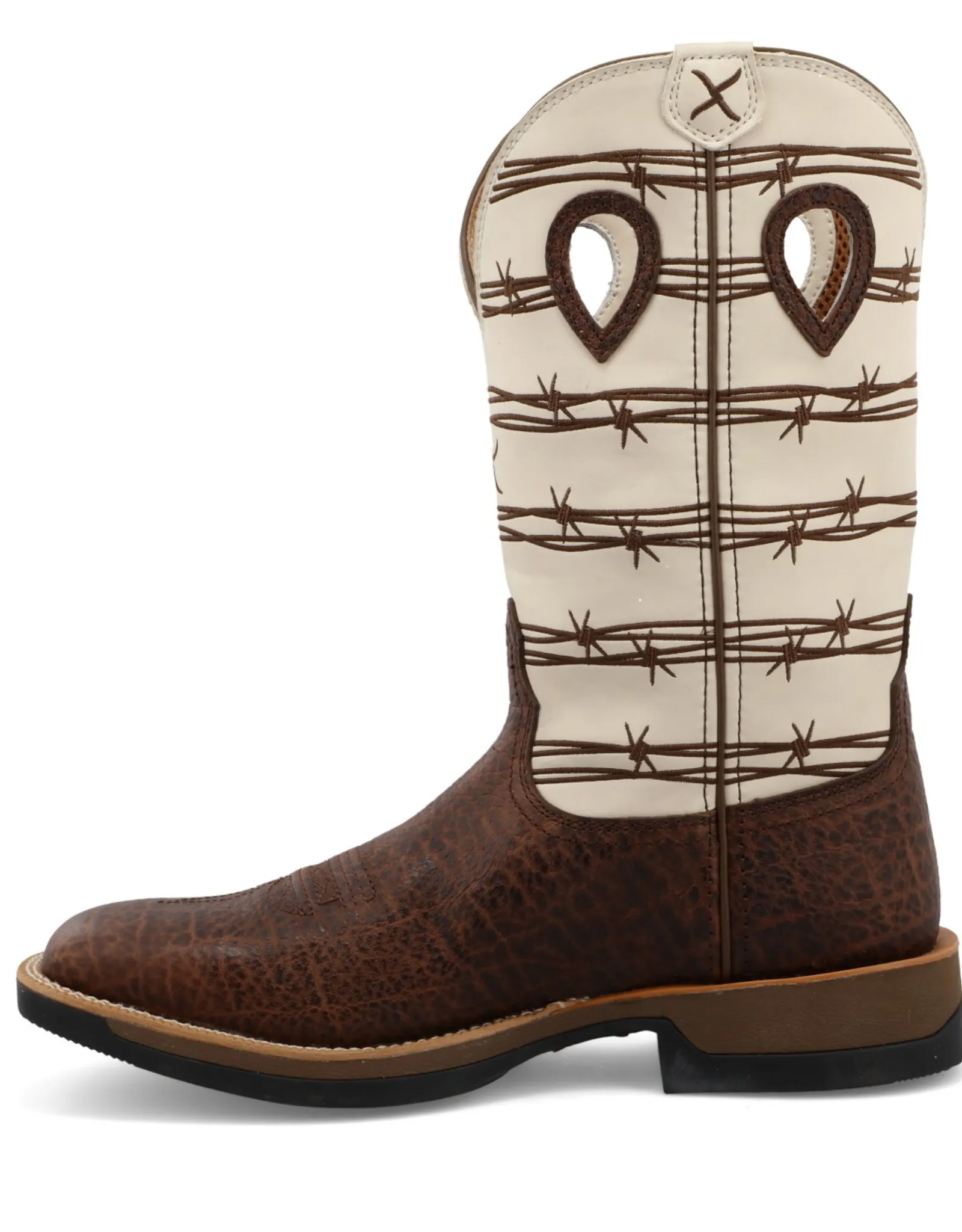 Men's 12-inch Tech X Twisted X Brown Elephant Print Western Cowboy Boot