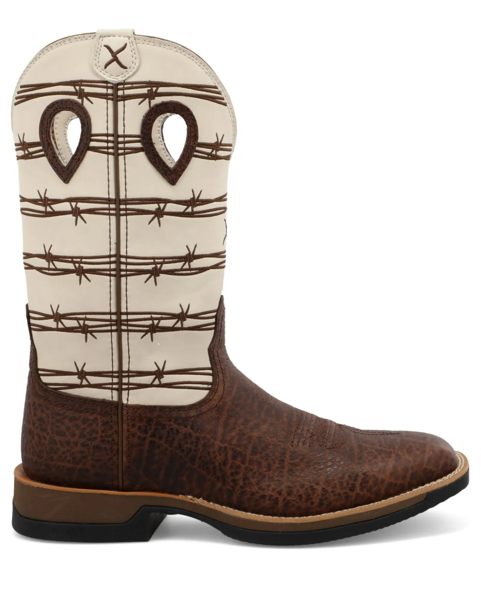 Men's 12-inch Tech X Twisted X Brown Elephant Print Western Cowboy Boot