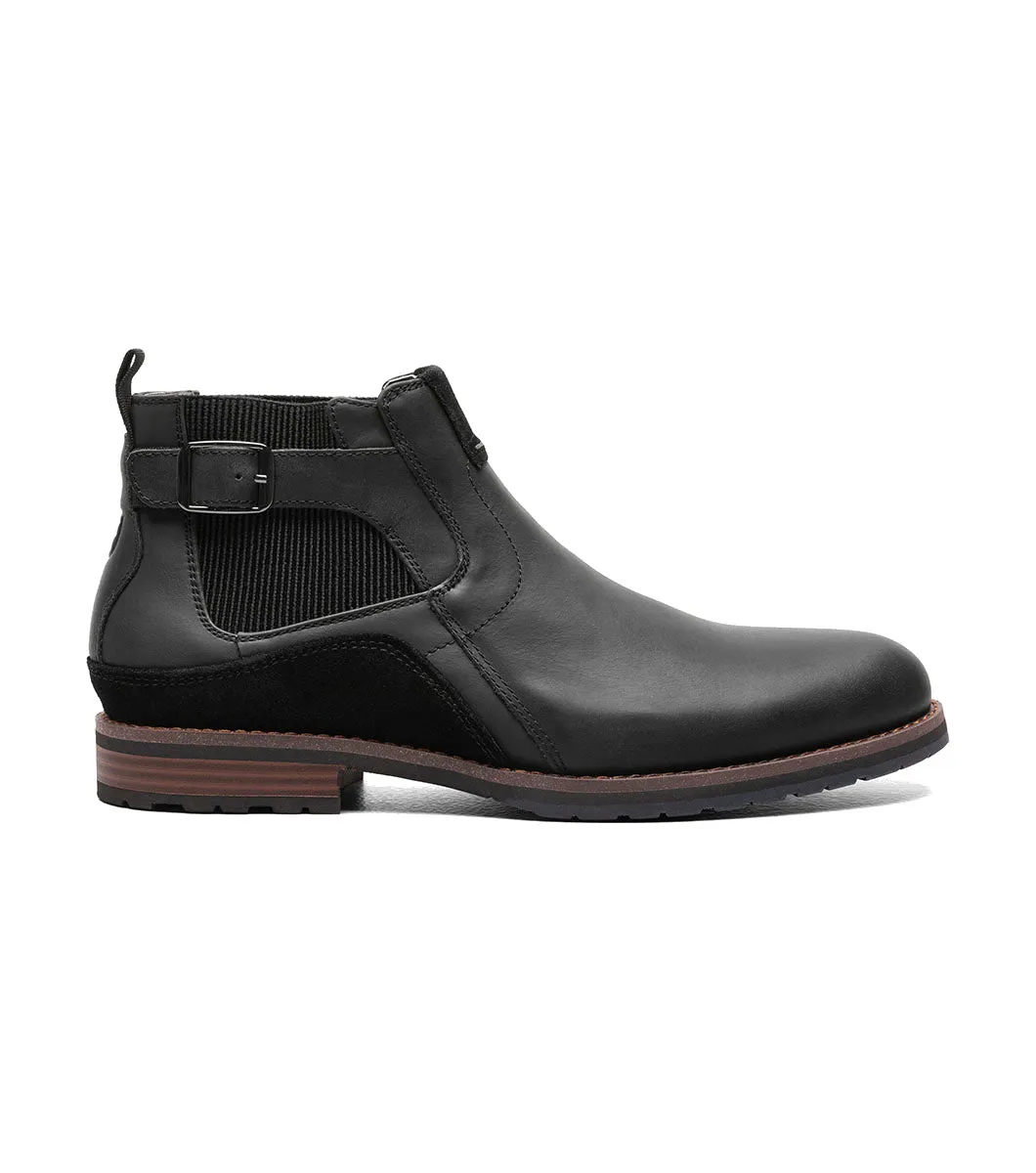 Men's Black Chelsea Boot Stacy Adams Oskar Plain Toe.