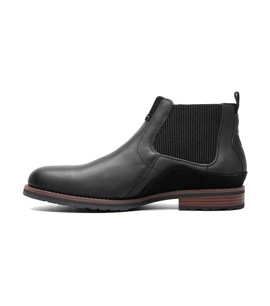 Men's Black Chelsea Boot Stacy Adams Oskar Plain Toe.