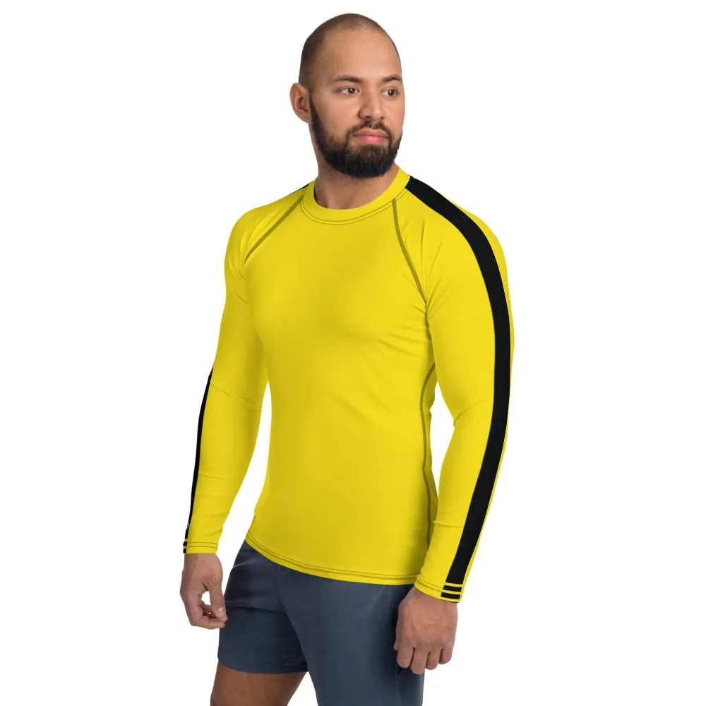 Men's Bruce Lee Game of Death Rash Guard and Leggings Set.