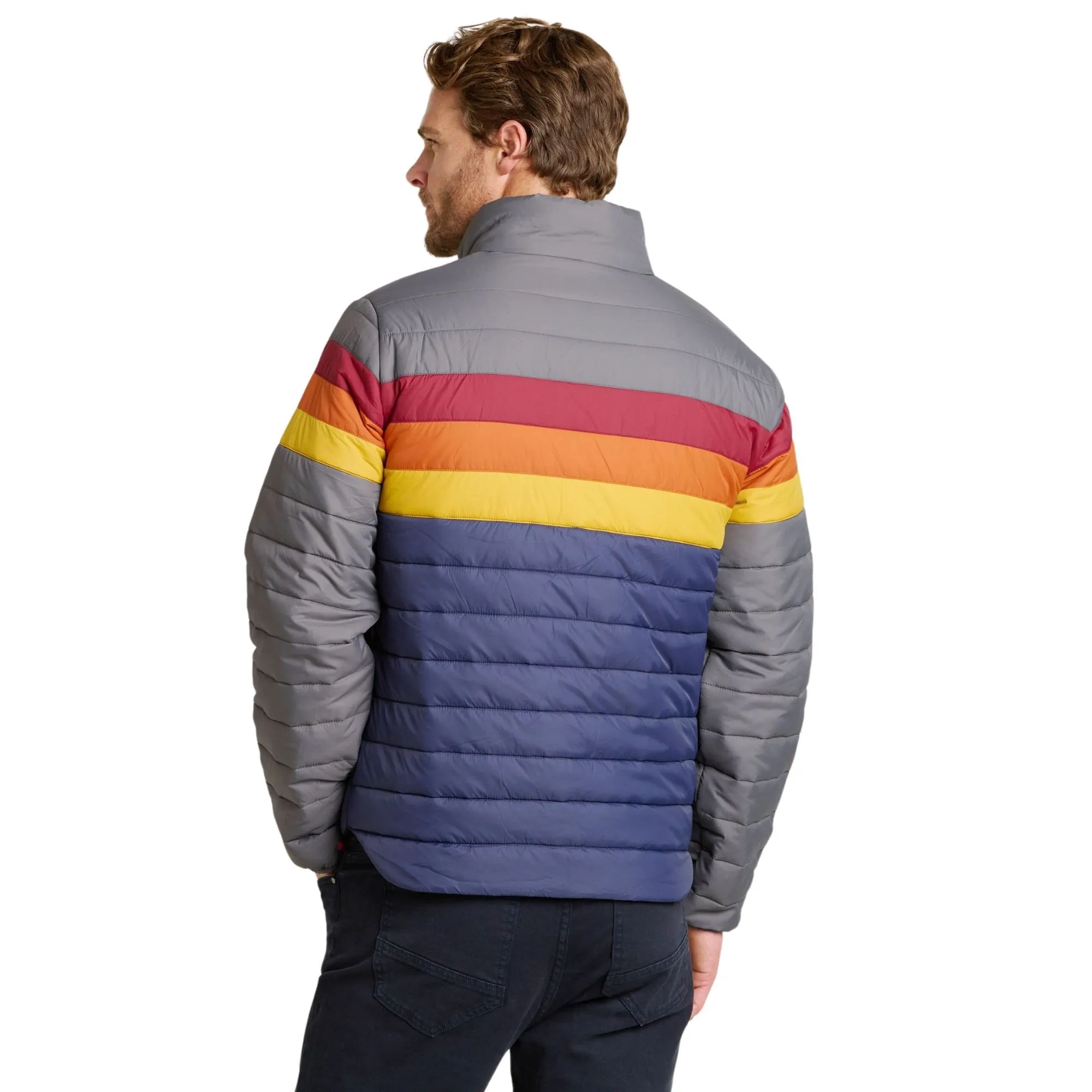 Color Block Puffer Jacket for Men