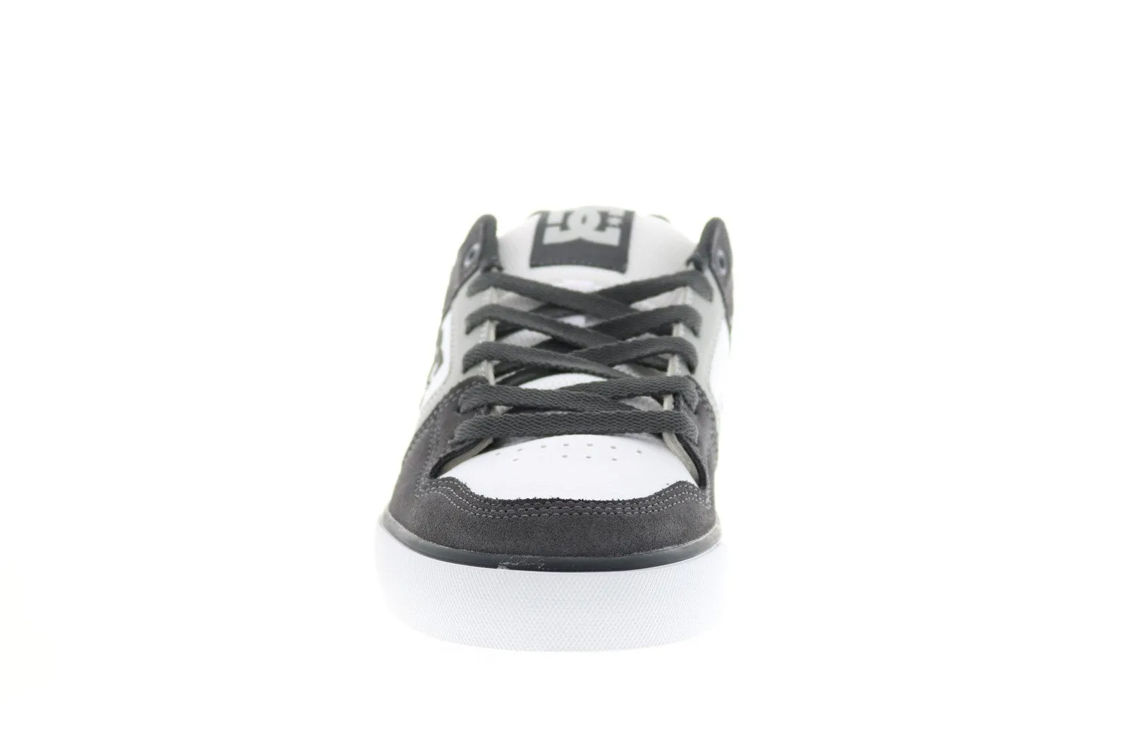 Mens Gray Leather Skate Inspired Sneakers Shoes - DC Pure 300660-XSWB