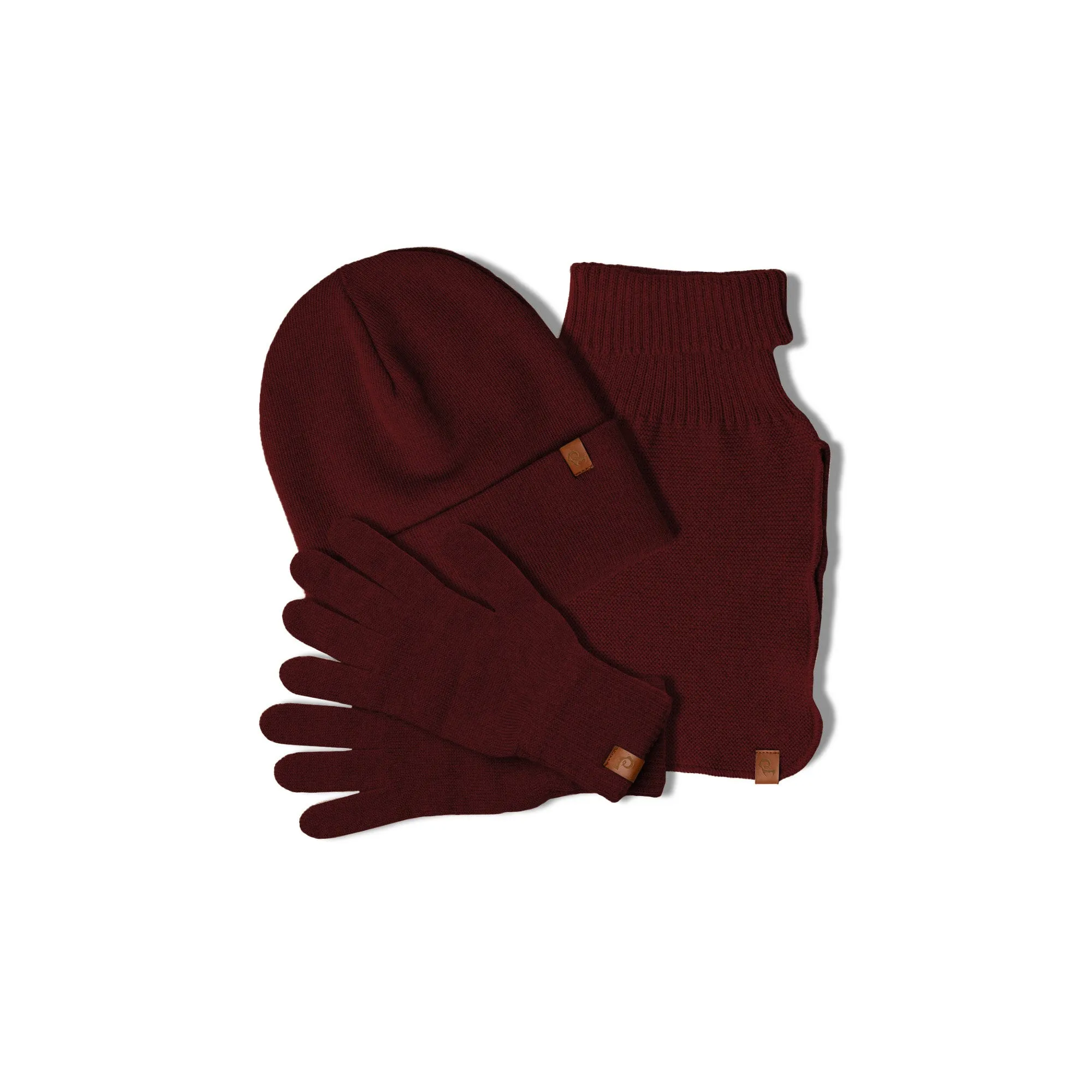 Men's Knit Beanie, Dickie & Gloves Set