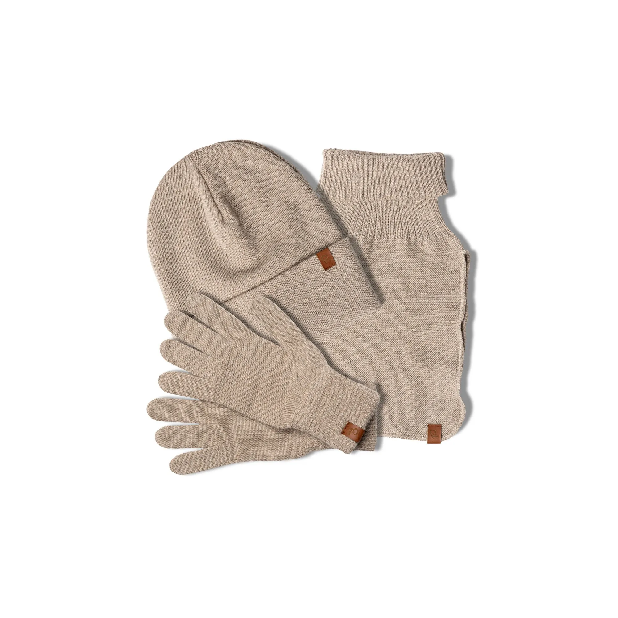 Men's Knit Beanie, Dickie & Gloves Set