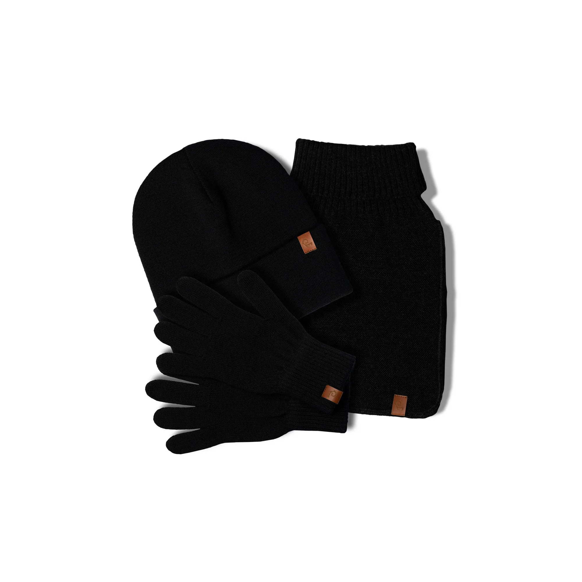 Men's Knit Beanie, Dickie & Gloves Set