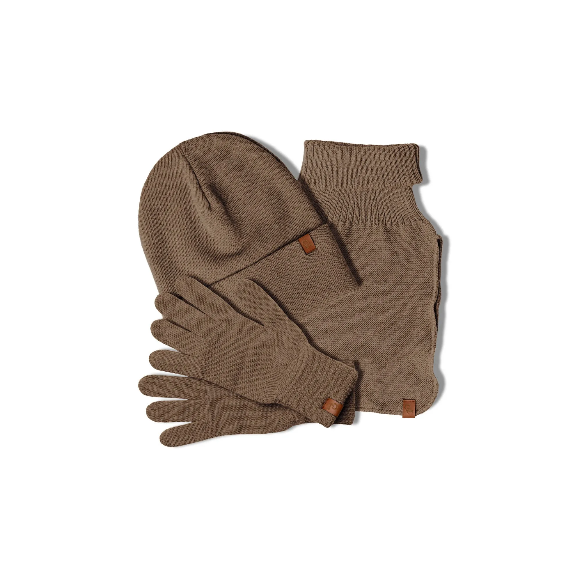 Men's Knit Beanie, Dickie & Gloves Set