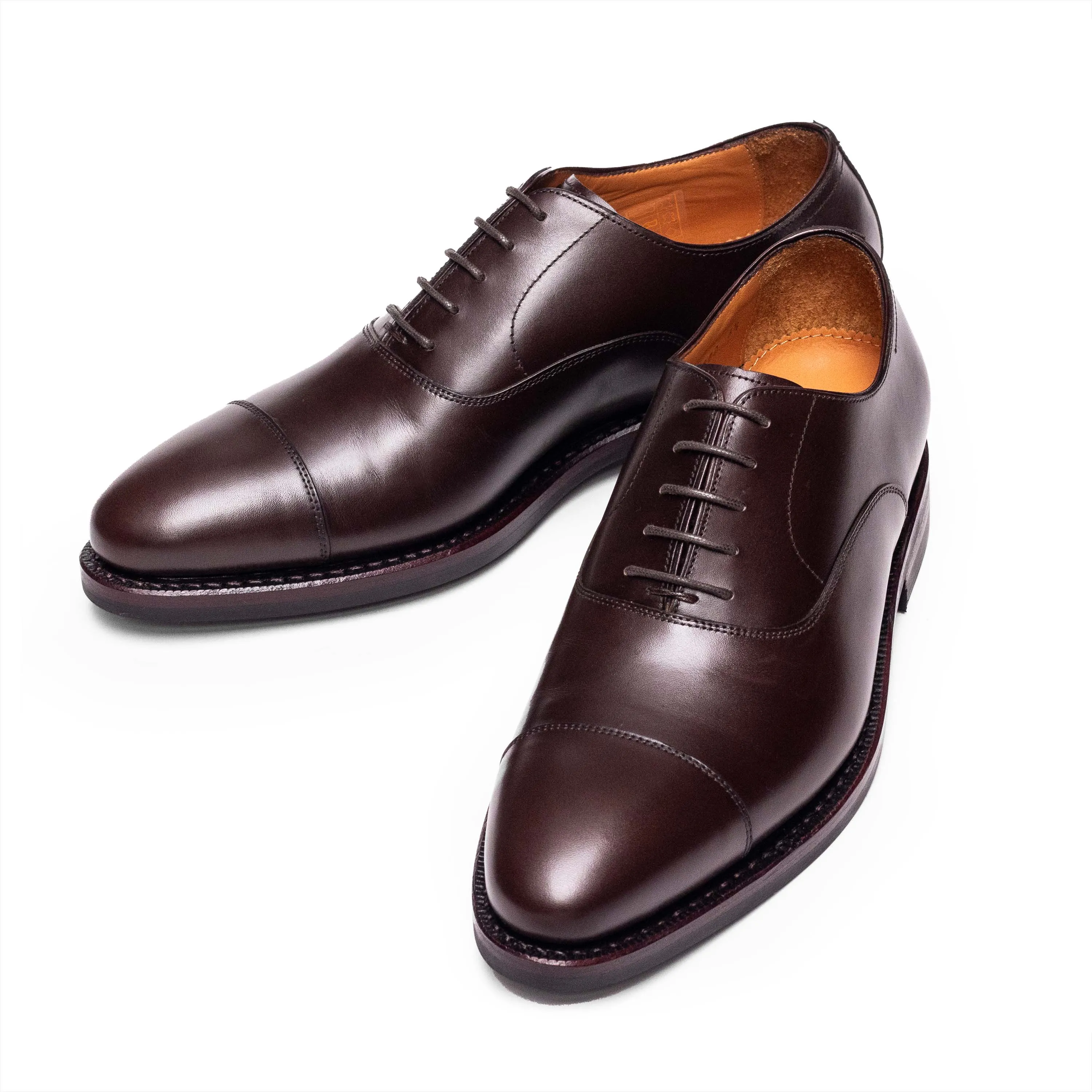 Men's Dark Brown Calf Oxford Cap Toe with Dainite Sole