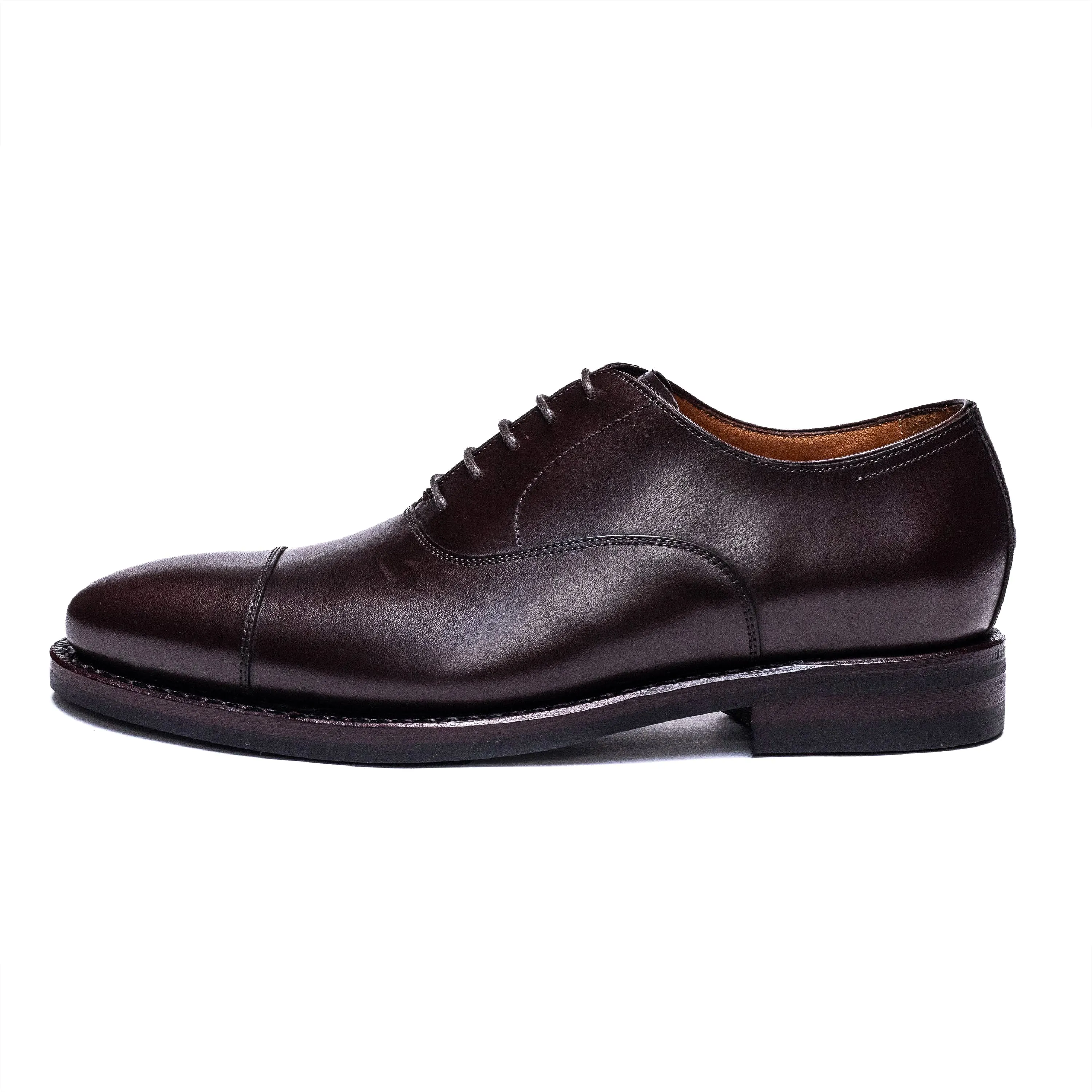 Men's Dark Brown Calf Oxford Cap Toe with Dainite Sole