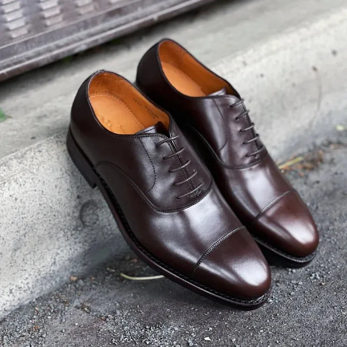 Men's Dark Brown Calf Oxford Cap Toe with Dainite Sole