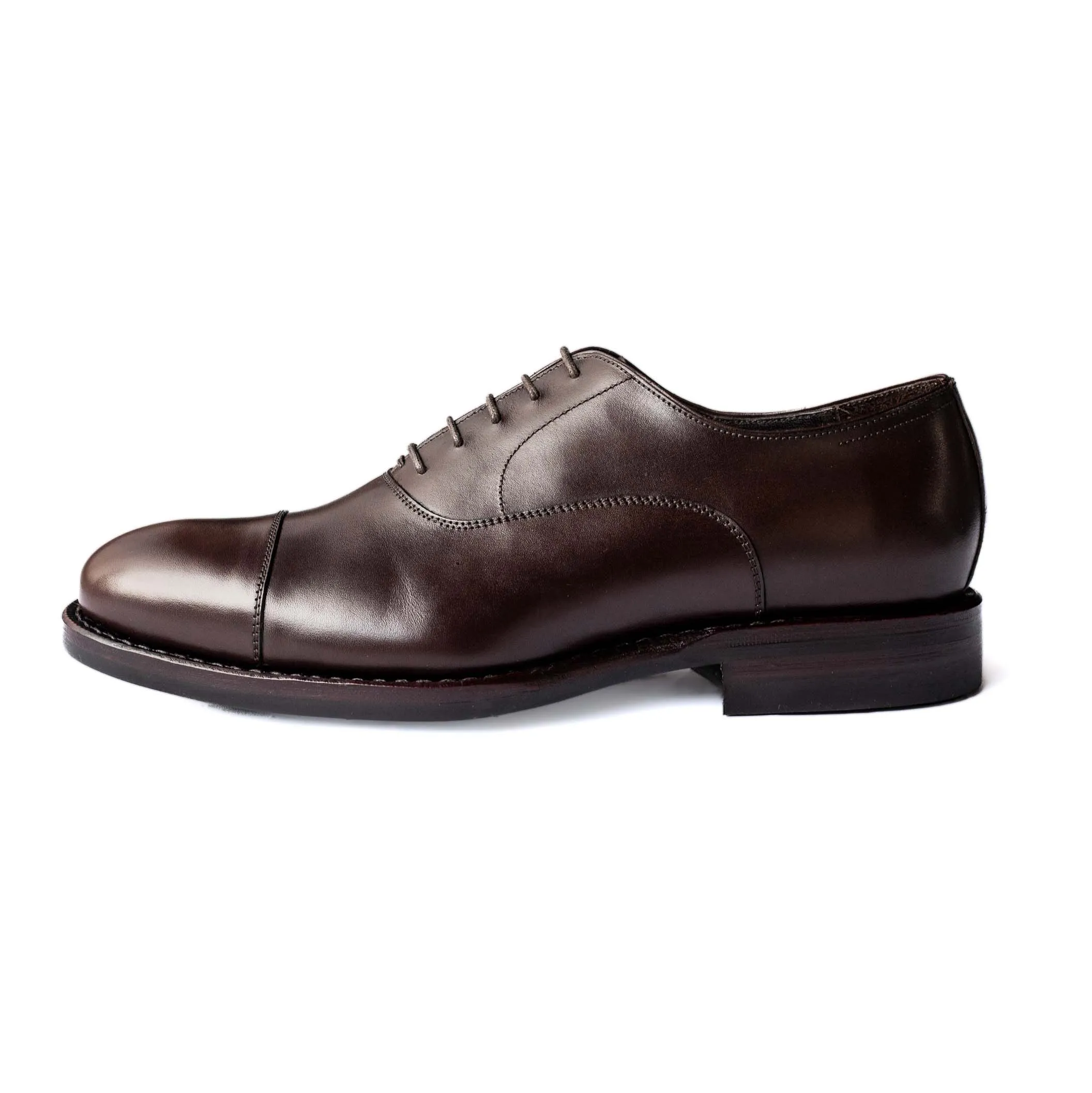 Men's Oxford Cap Toe in Vegano Crust Marrone