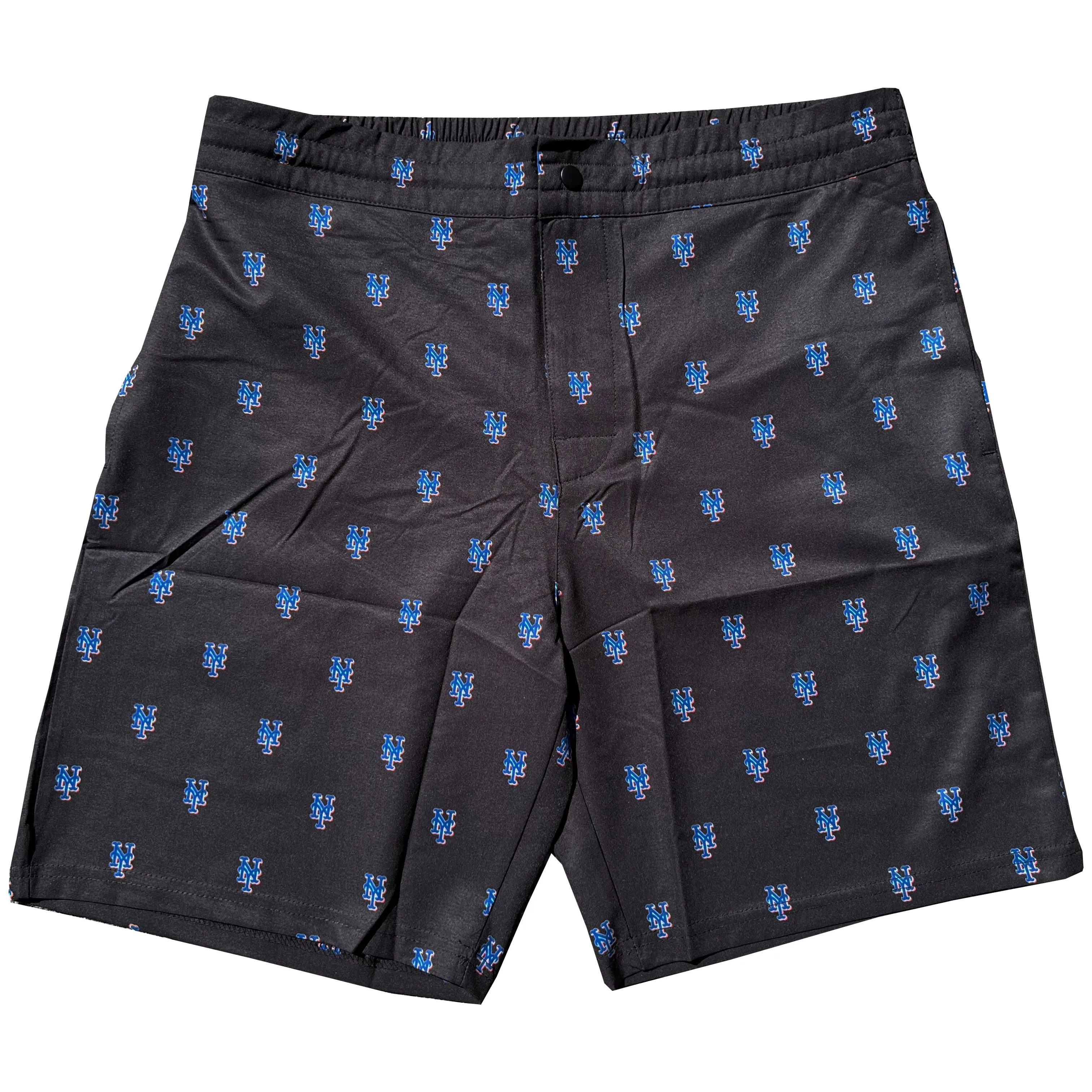 Mets New York logo shorts in black.