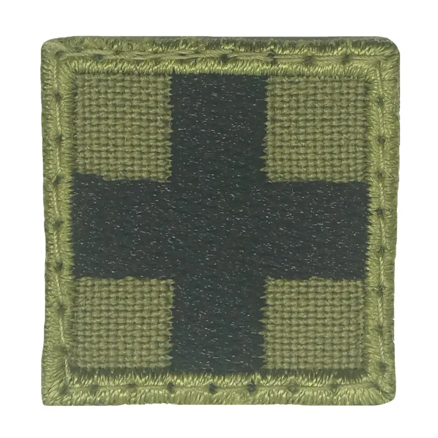 Mini Olive Green Cross Patch: 1 Inch