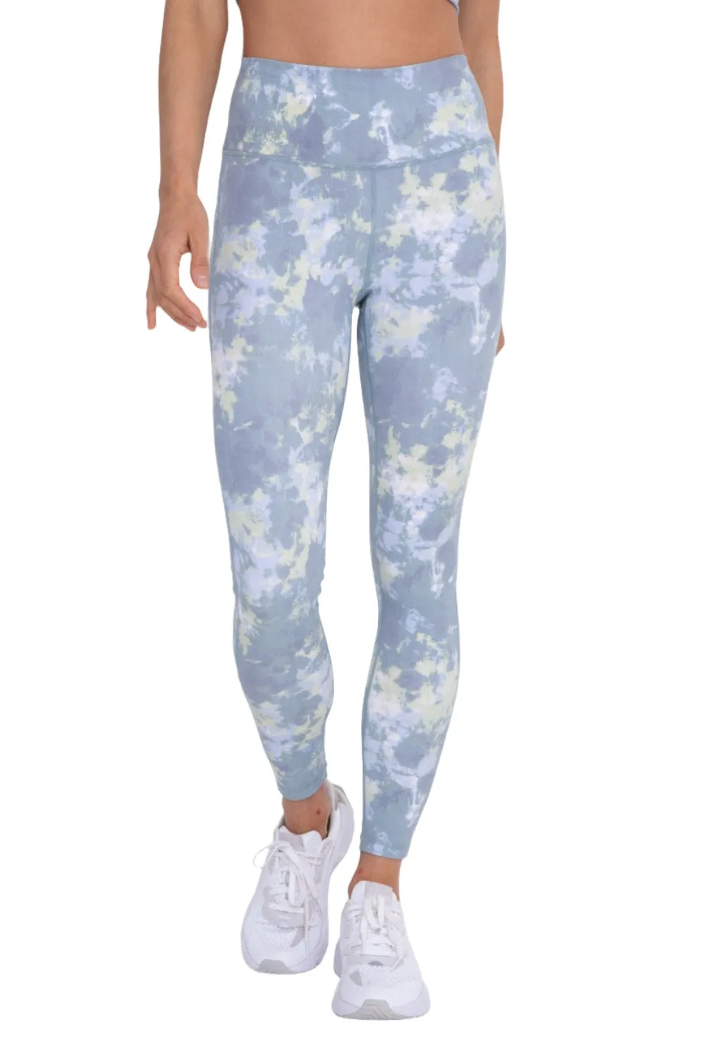 Monochrome Black Tie-Dye High-Waist Leggings - Full Length APH-A1260