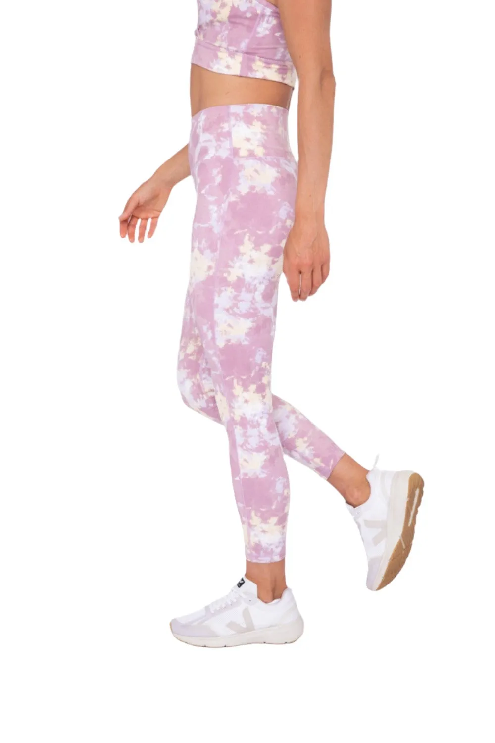 Monochrome Black Tie-Dye High-Waist Leggings - Full Length APH-A1260