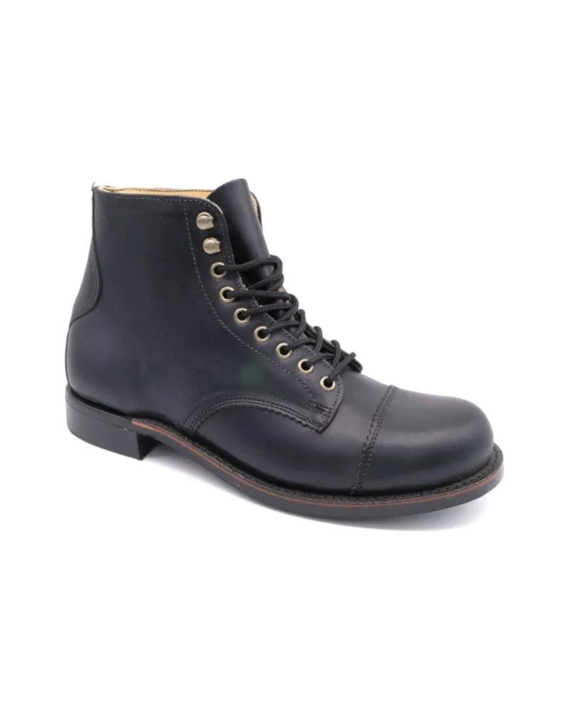 Moorby Men Toe Cap Service Boot Black 2821