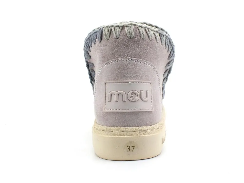 MOU Summer Boots | Bold Suede | Sequin Detail | Degraded Stitching | Chalk White - MU.SW411002F