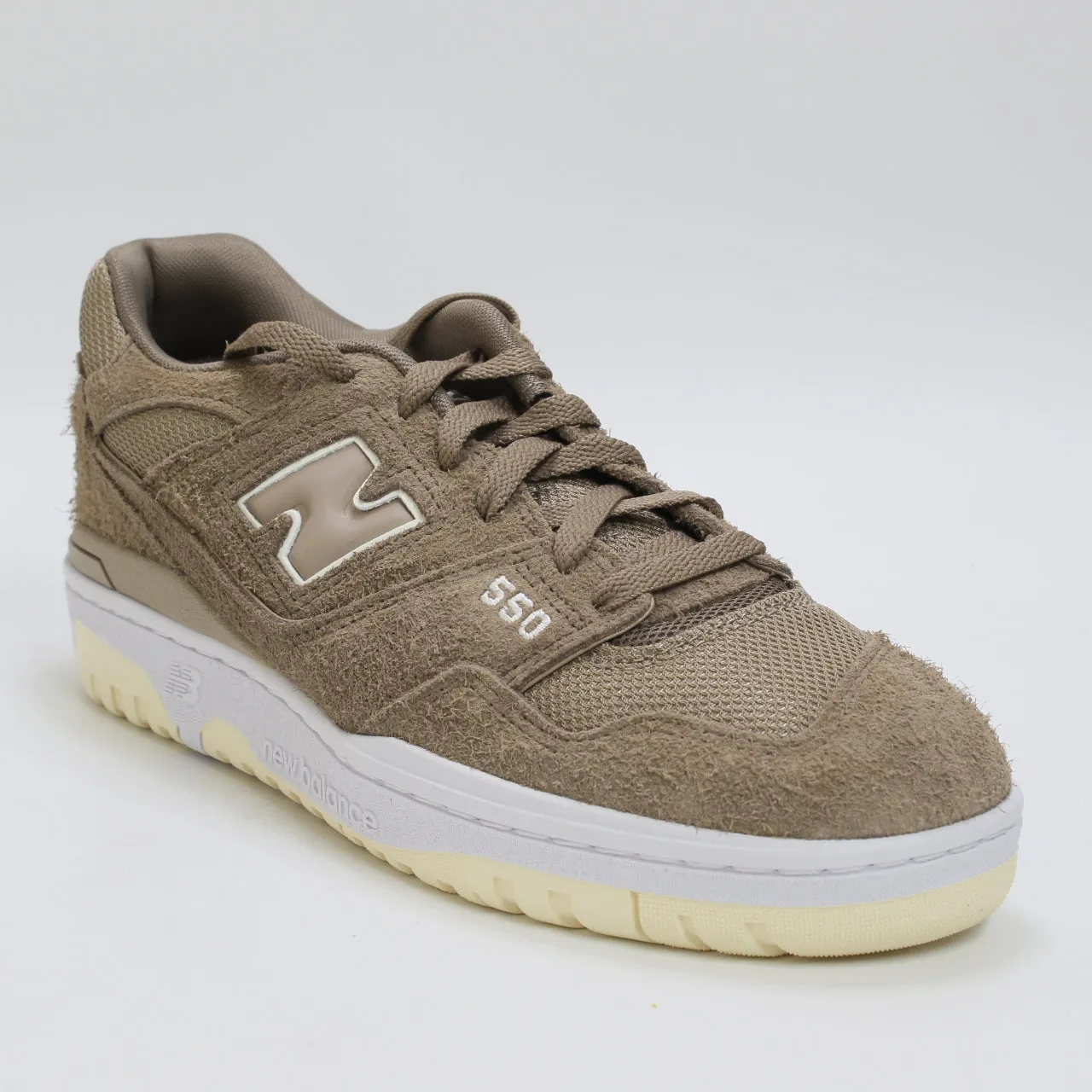 Mushroom Brown White New Balance BB550 Trainers