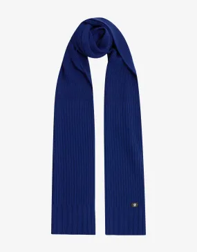 Navy Knit Wool Scarf