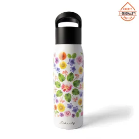 NEW Liberty Bottleworks Bloomin Original Water Bottle with Black Cap Made in USA