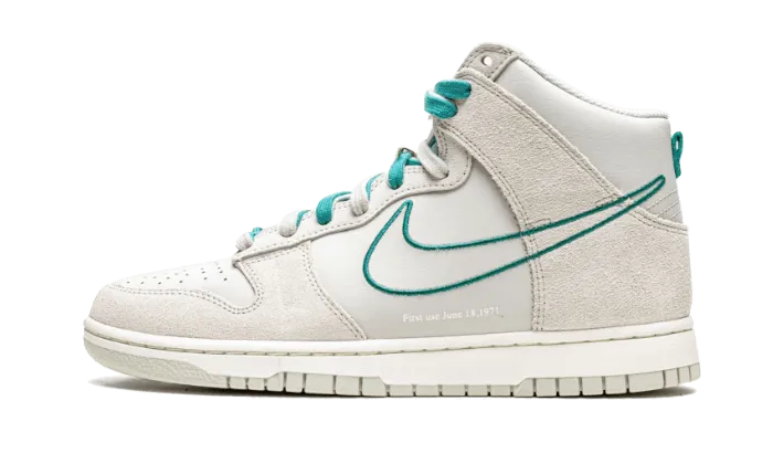 Nike Dunk High First Use Light Bone Green Noise - Google SEO friendly version: Nike Dunk High First Use Light Bone Green Noise.