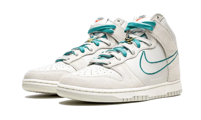 Nike Dunk High First Use Light Bone Green Noise - Google SEO friendly version: Nike Dunk High First Use Light Bone Green Noise.