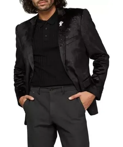 Outer Space Constellations Black Dinner Jacket Blazer