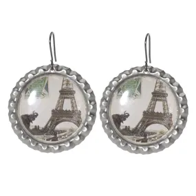 Paris Bottle Cap Earrings - Discontinued