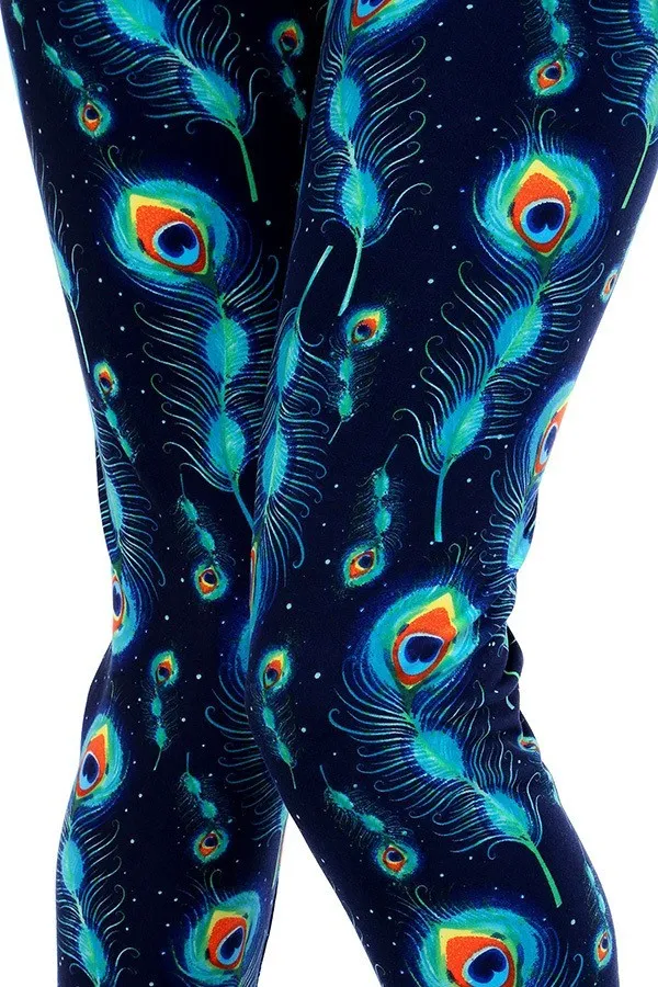 Peacock Print Leggings