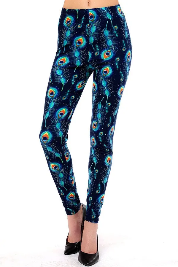 Peacock Print Leggings