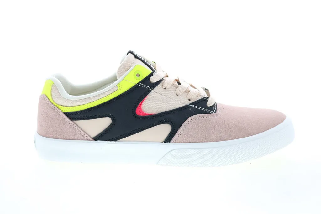 Pink DC Kalis Vulc Men's Skate Inspired Sneakers - Nubuck Shoes