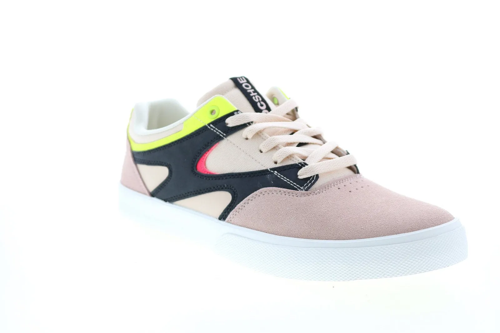 Pink DC Kalis Vulc Men's Skate Inspired Sneakers - Nubuck Shoes