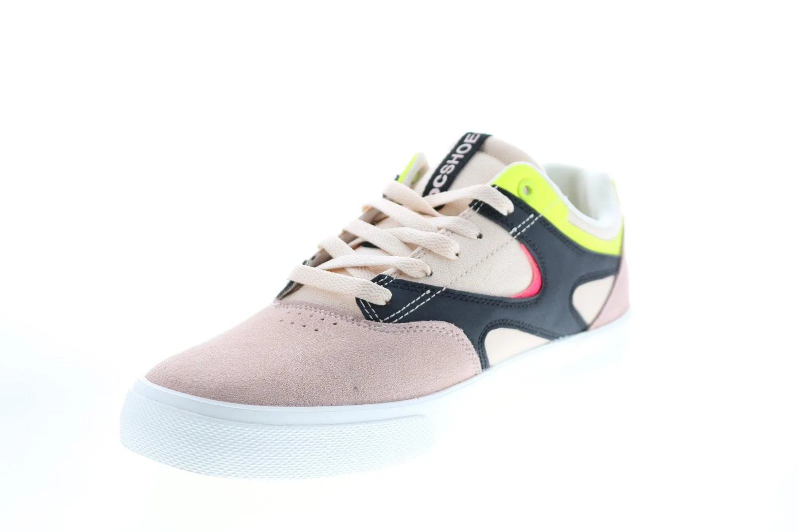 Pink DC Kalis Vulc Men's Skate Inspired Sneakers - Nubuck Shoes