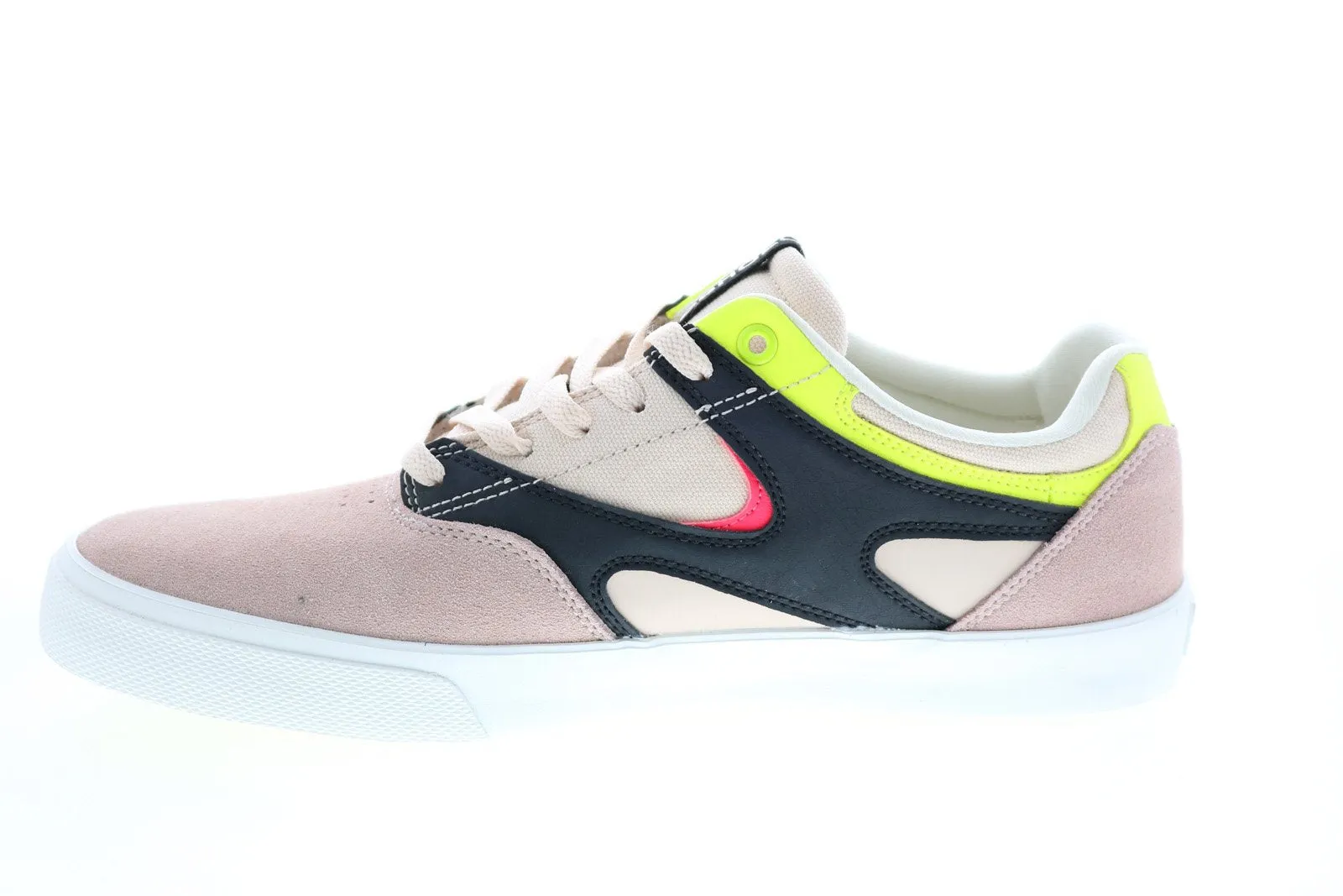 Pink DC Kalis Vulc Men's Skate Inspired Sneakers - Nubuck Shoes