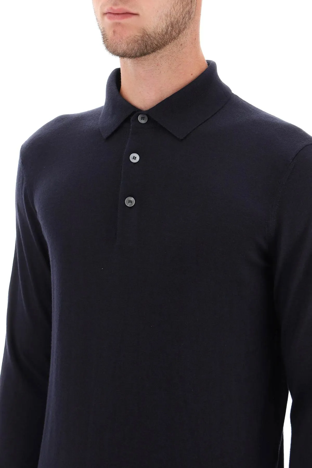 Polo Sweater in Cashmere Fabric