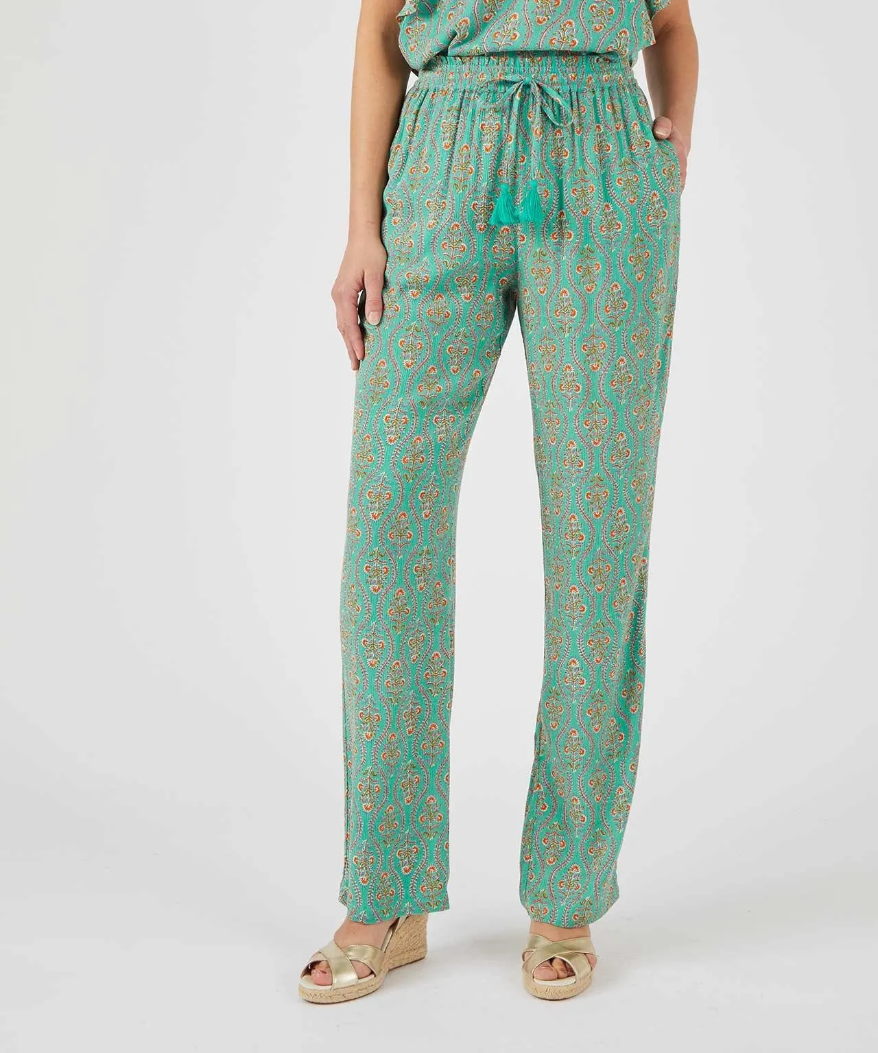 Crinkle Trousers Print