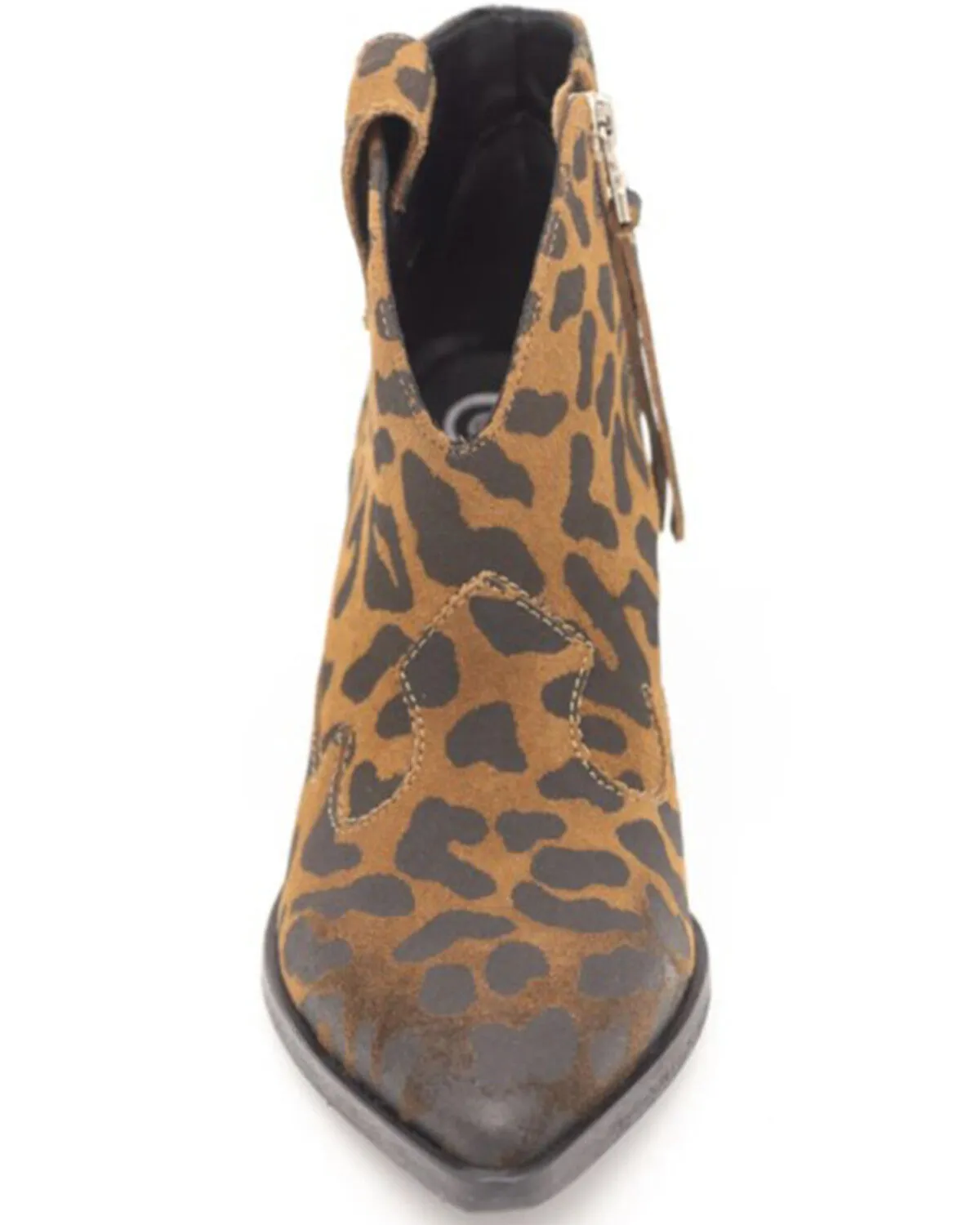 Golo Shoes Women's Rodeo Leopard Fashion Booties with Pointed Toe