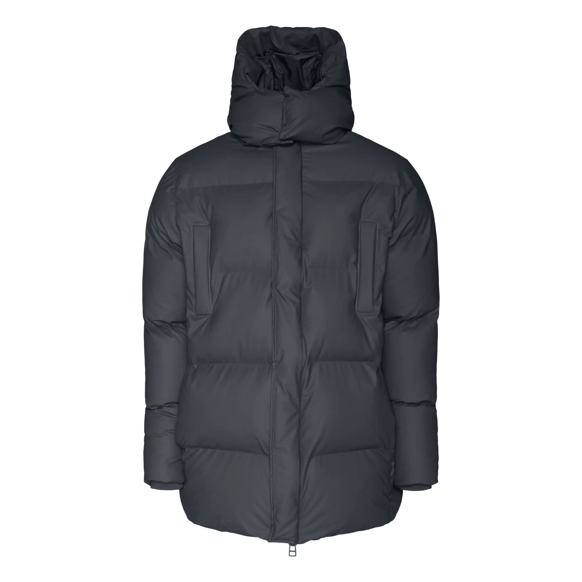 Rains Slate Blue Hooded Puffer Coat - Shop Now at Outnorth