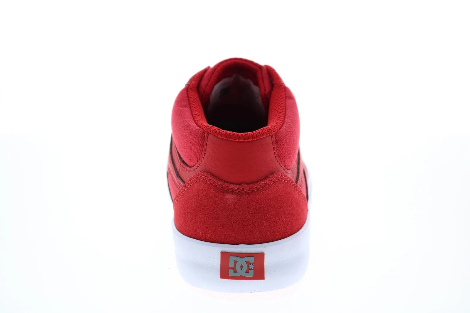 Red Suede Skate Inspired Sneakers for Men - DC Kalis Vulc Mid ADYS300622