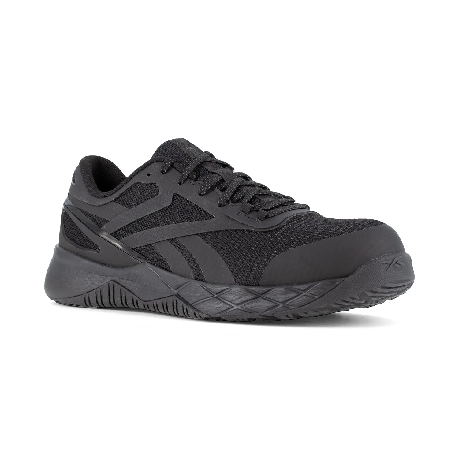 Reebok Men's Nanoflex TR Black Mesh CT EH Athletic Work Shoes