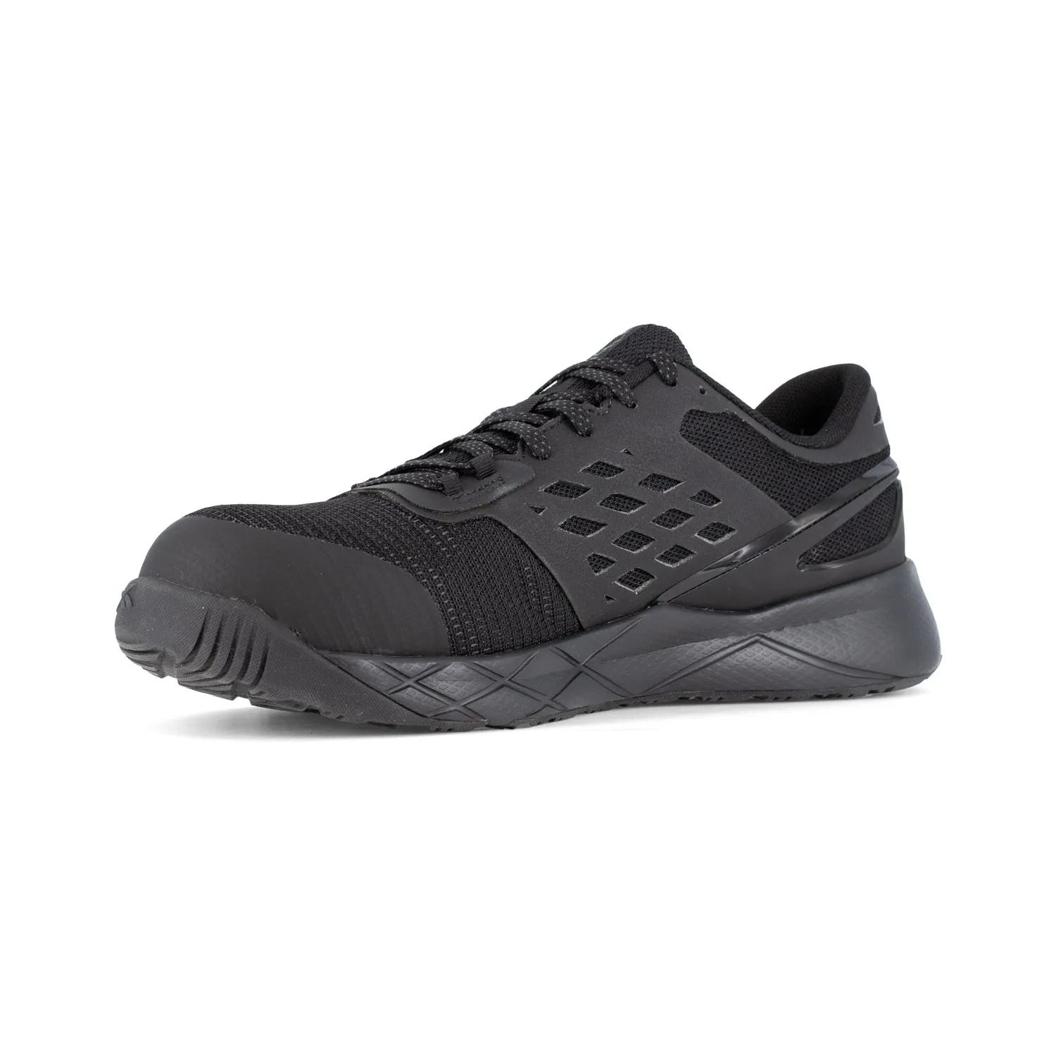 Reebok Men's Nanoflex TR Black Mesh CT EH Athletic Work Shoes