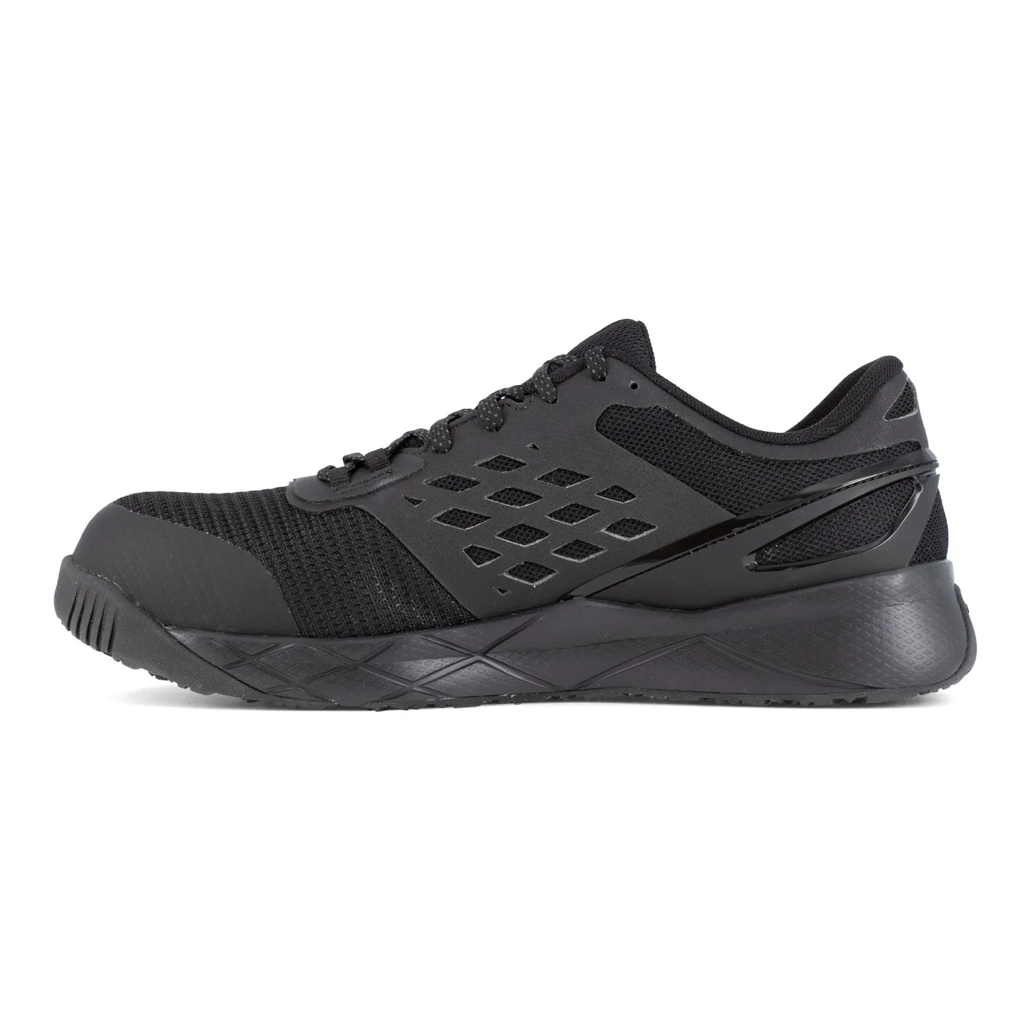 Reebok Men's Nanoflex TR Black Mesh CT EH Athletic Work Shoes