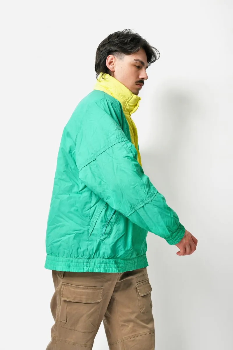 Retro Ski Hooded Coat Green