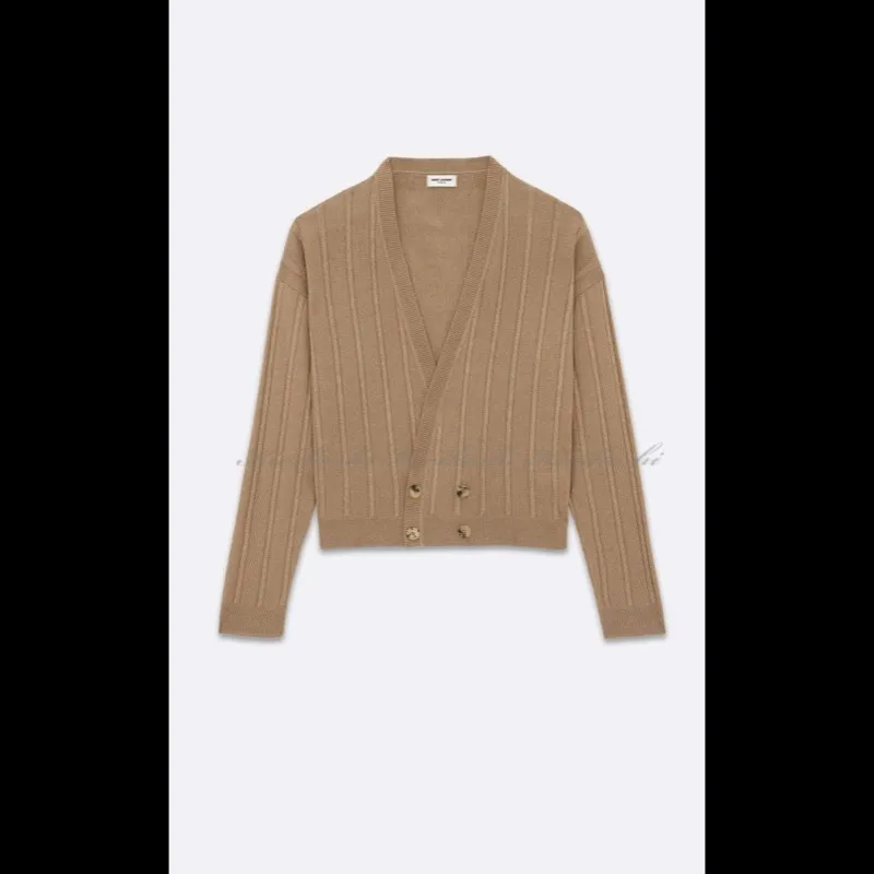 Saint Laurent Stripes Plain Luxury Cardigans