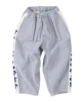 Seersucker Embroidered Pants